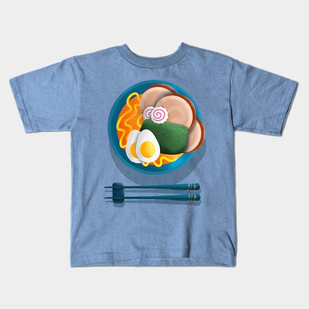 noodles addicted Kids T-Shirt by peppepalazzo